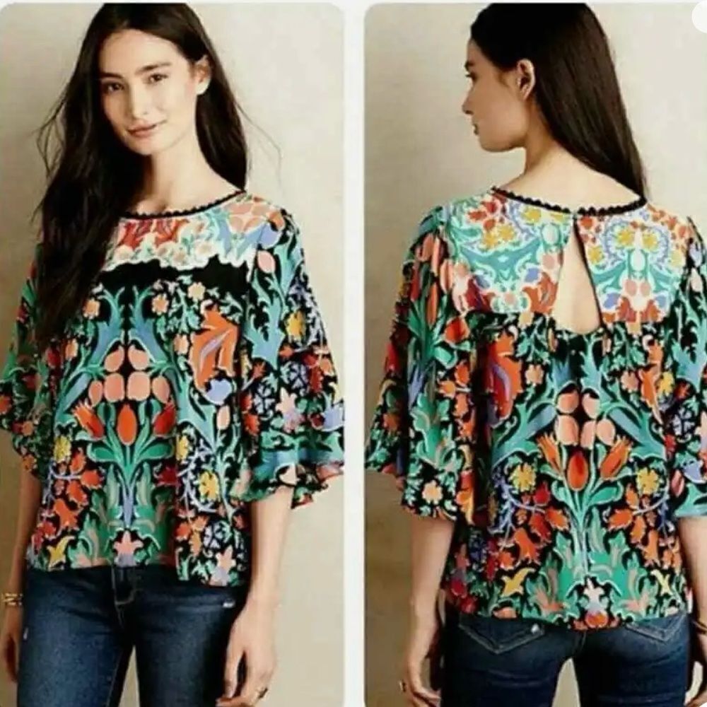 Maeve Floral Silk Top
